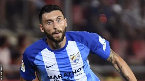 Borja in action for Malaga in August, 2017