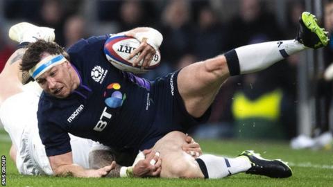 Hamish Watson returned from a broken hand to play in the final two Six Nations matches for Scotland
