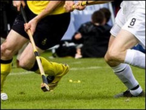 Shinty players