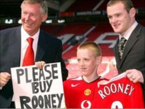 Wayne Rooney with Alex Ferguson