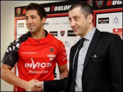 Gavin Henson and Toulon president Mourad Boudjellal