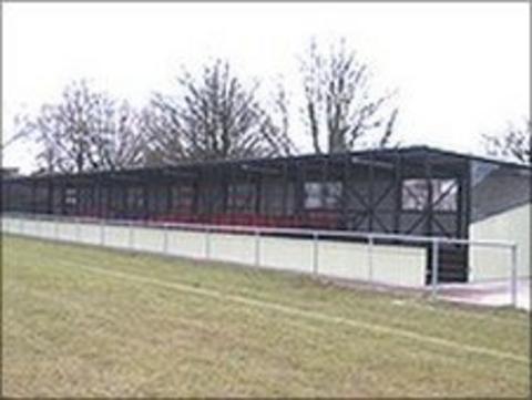 Grandstand at Poole Town's Tatnam Ground