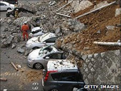 Earthquake damage in Mito