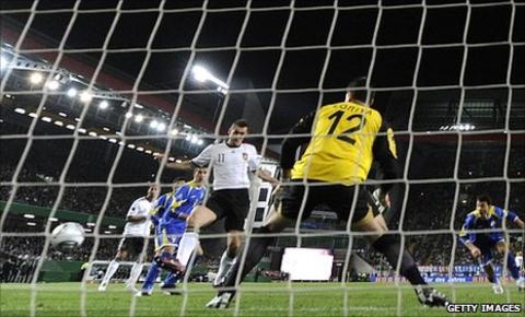 Miroslav Klose puts Germany in front against Kazakhstan