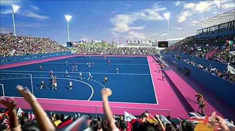 An impression of the London 2012 hockey stadium