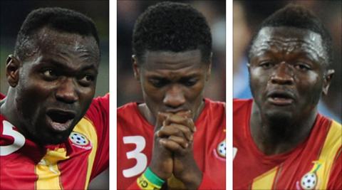 John Mensah, Asamoah Gyan and Sulley Muntari