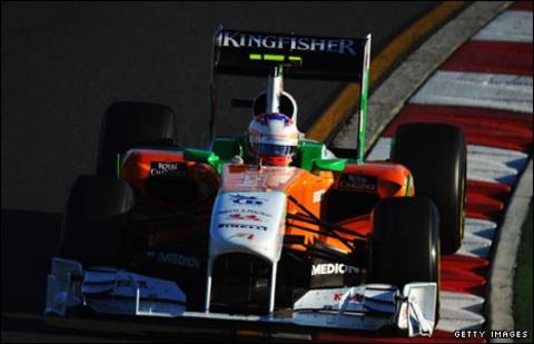 Paul di Resta in his Force India car