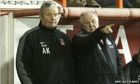 Aberdeen manager Craig Brown (right) with assistant Archie Knox