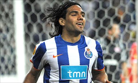 Radamel Falcao celebrates a goal