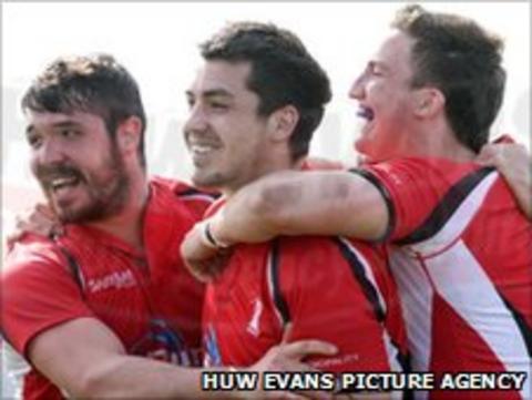Aberavon players celebrate
