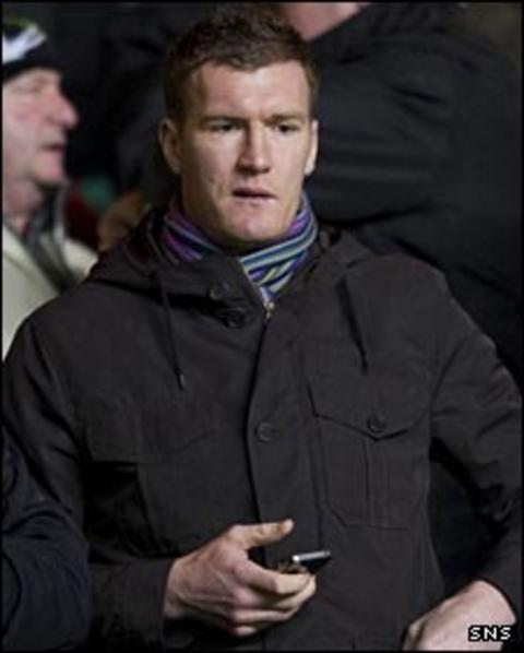 Kevin Kyle in the Hearts stand