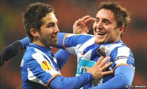 Joao Moutinho (left) and Cristian Rodriguez