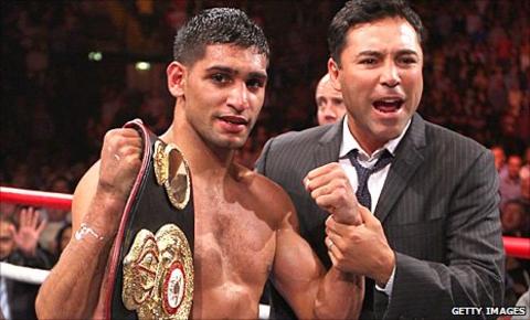 Amir Khan and Oscar de la Hoya
