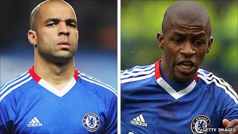 Chelsea centre-back Alex (left) and midfielder Ramires