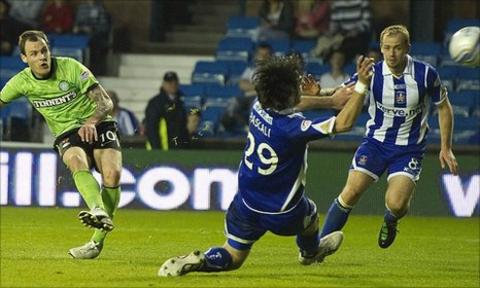 Anthony Stokes smashes home Celtic's fourth goal at Rugby Park