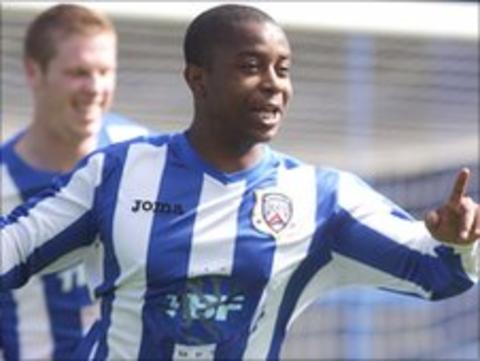 Leon Knight scored his 17th goal of the season for Coleraine