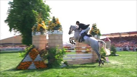 Mark Todd riding NZB Land Vision