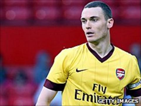 Thomas Vermaelen playing for Arsenal reserves