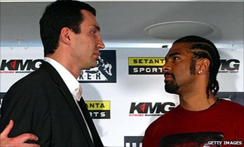Wladimir Klitschko and David Haye in 2009