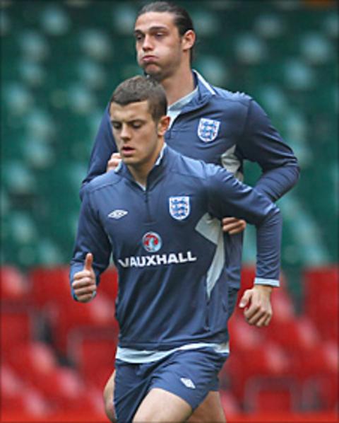 Andy Carroll and Jack Wilshere