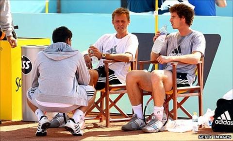 Andy Murray and his current coaching team