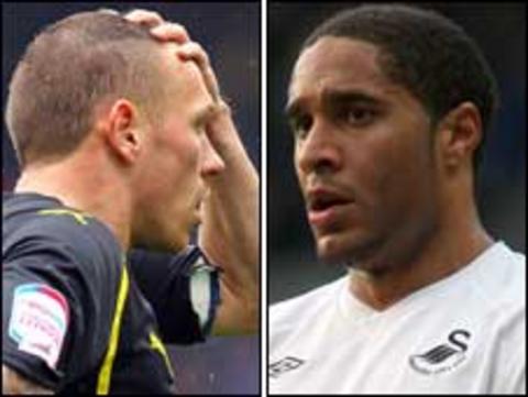 Craig Bellamy and Ashley Williams