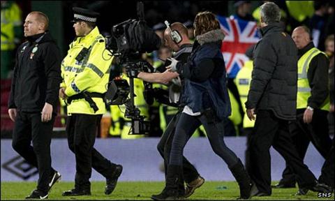 Police guard Celtic boss Neil Lennon