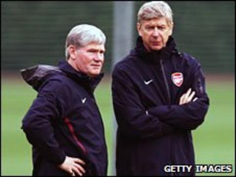 Pat Rice and Arsene Wenger