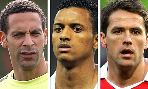 Rio Ferdinand, Nani and Michael Owen