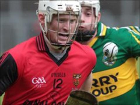 Conor O'Prey gets ahead of Kerry's Darragh O'Connell in the semi-final
