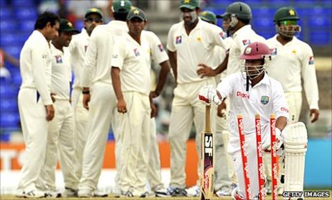 Ramnaresh Sarwan is dismissed