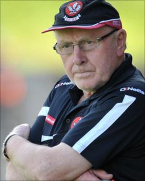 John Brennan watches his team in action at Celtic Park