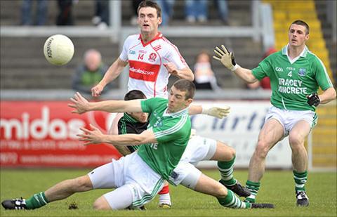 Eoin Bradley scored Derry's goal in the first half against Fermanagh