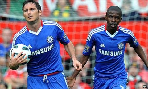 Chelsea midfielders Frank Lampard and Ramires