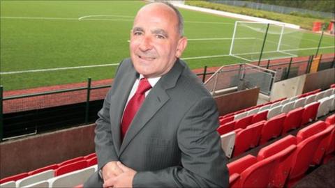 Tommy Breslin at Solitude after being unveiled as the new manager