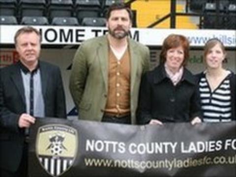People launching the Notts County Ladies team
