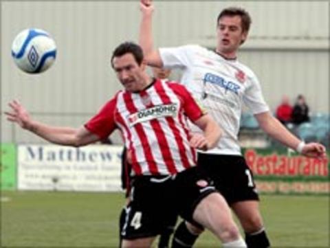 Oriel Park action