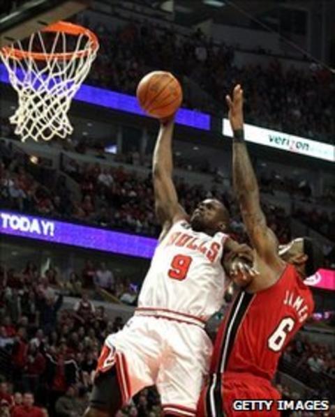 Bulls star Luol Deng scored 18 points in game five