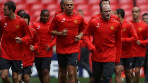 Manchester United prepare for the Champions League final