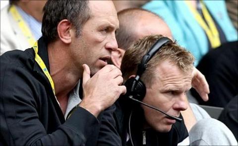 Saracens technical director, Brendan Venter (left) and director of rugby Mark McCall