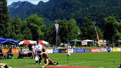Jessica Ennis competes in Austria