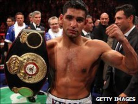 Amir Khan after fighting Paul McCloskey