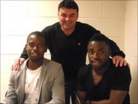 Ian Bogie with Eddie Odhiambo and Yemi Odubade