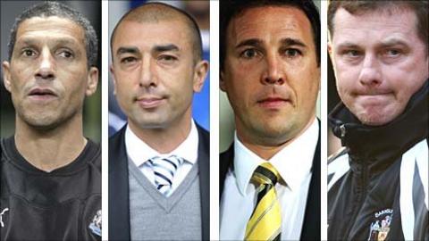 Chris Hughton, Roberto Di Matteo, Malcky Mackay, Mark Robins