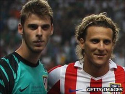 David de Gea and Diego Forlan