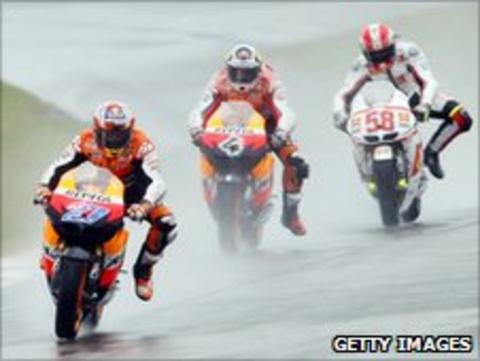 Casey Stoner, Andrea Dovizioso and Marco Simoncelli