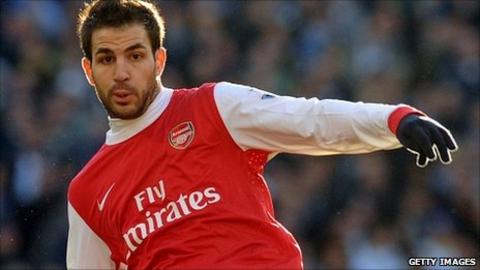 Cesc Fabregas in action for Arsenal