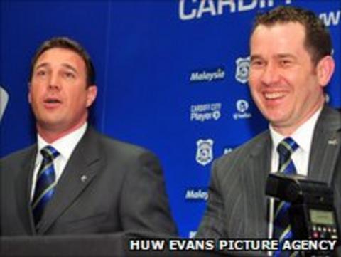 Malky Mackay and Gethin Jenkins