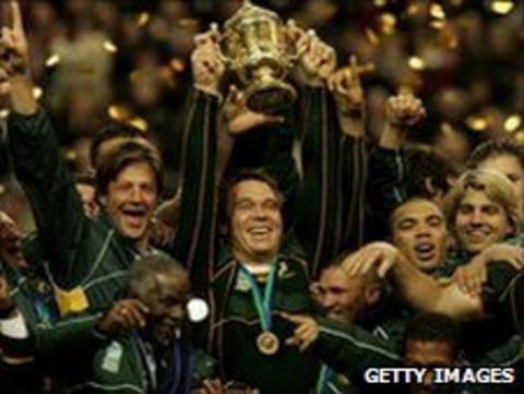 South Africa celebrate their 2007 triumph