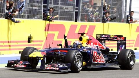 Sebastian Vettel wins in Valencia